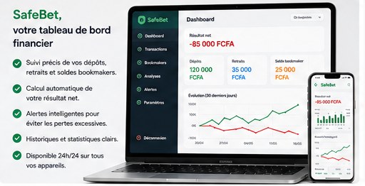 Tableau de bord SafeBet