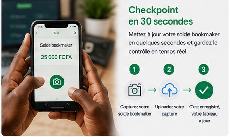 Smartphone affichant un solde financier